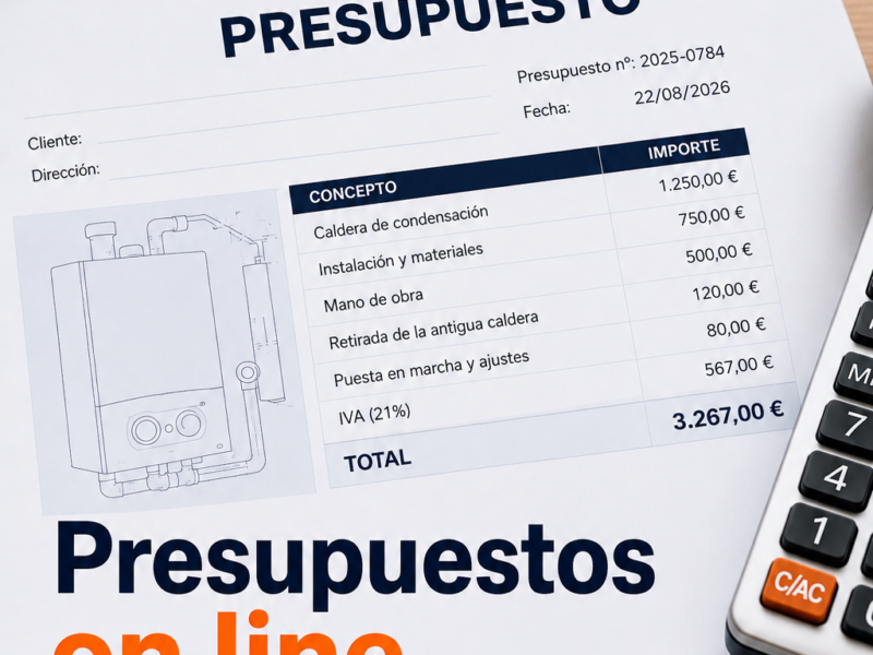 PRESUPUESTO ON-LINE CAMBIO CALDERA